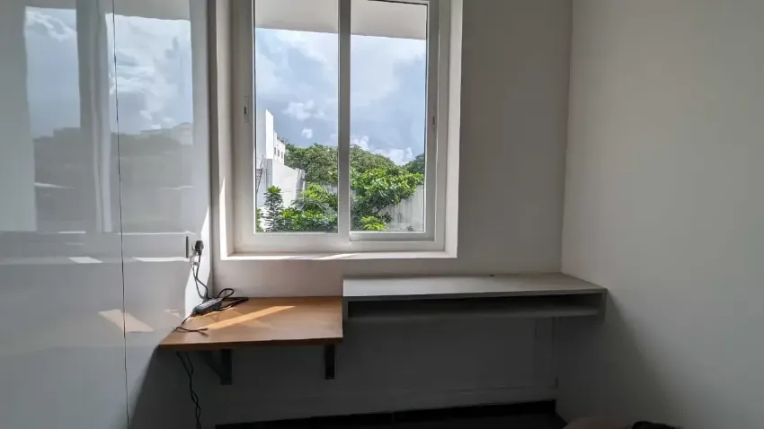 Compact window-side work area completed by Trifold, Chennai