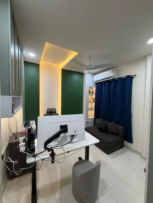 Custom study and media wall completed by Trifold, Chennai