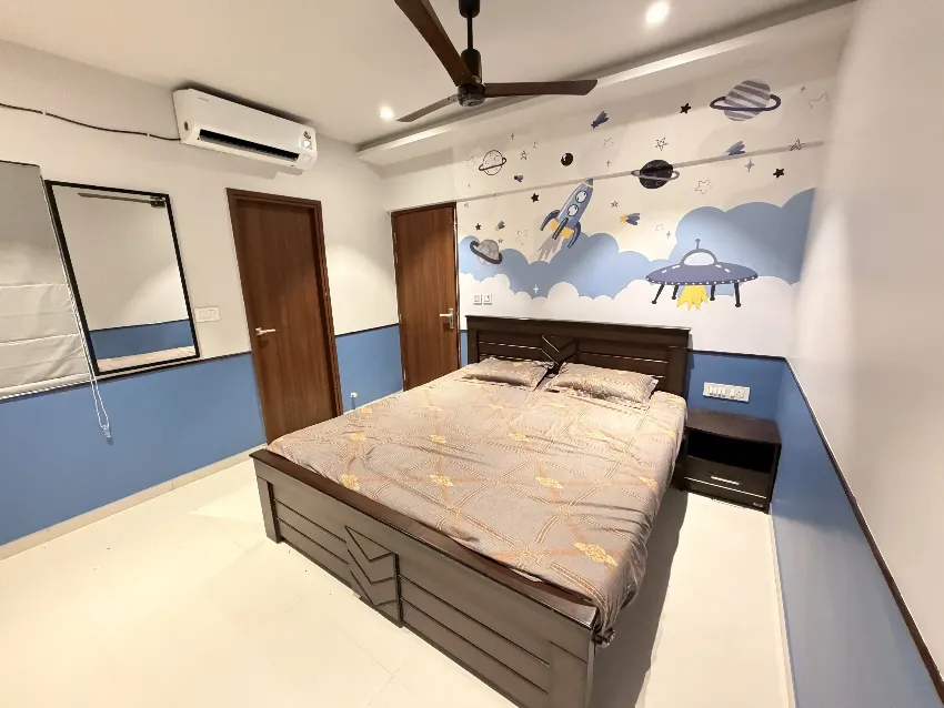 Children's room with integrated storage completed by Trifold, Chennai